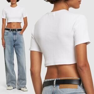 The Frankie Shop | Nico Cotton Blend Cropped T-shirt White S